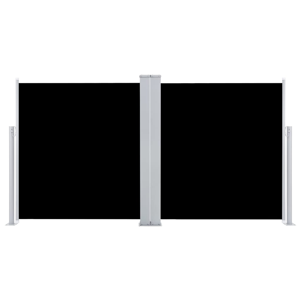 Tenda da Sole Laterale Retrattile Nera 100x600 cm - homemem39