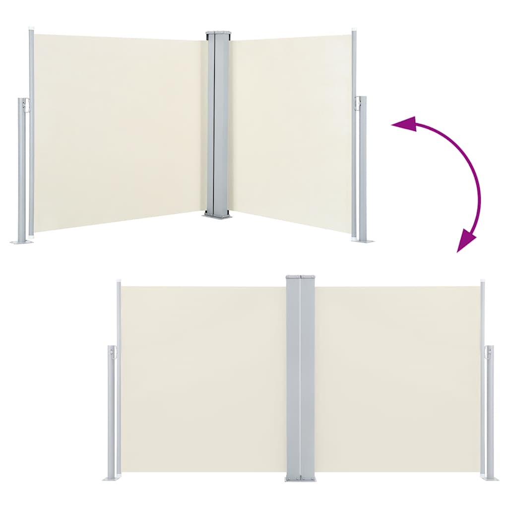 Tenda da Sole Laterale Retrattile Crema 100x600 cm - homemem39