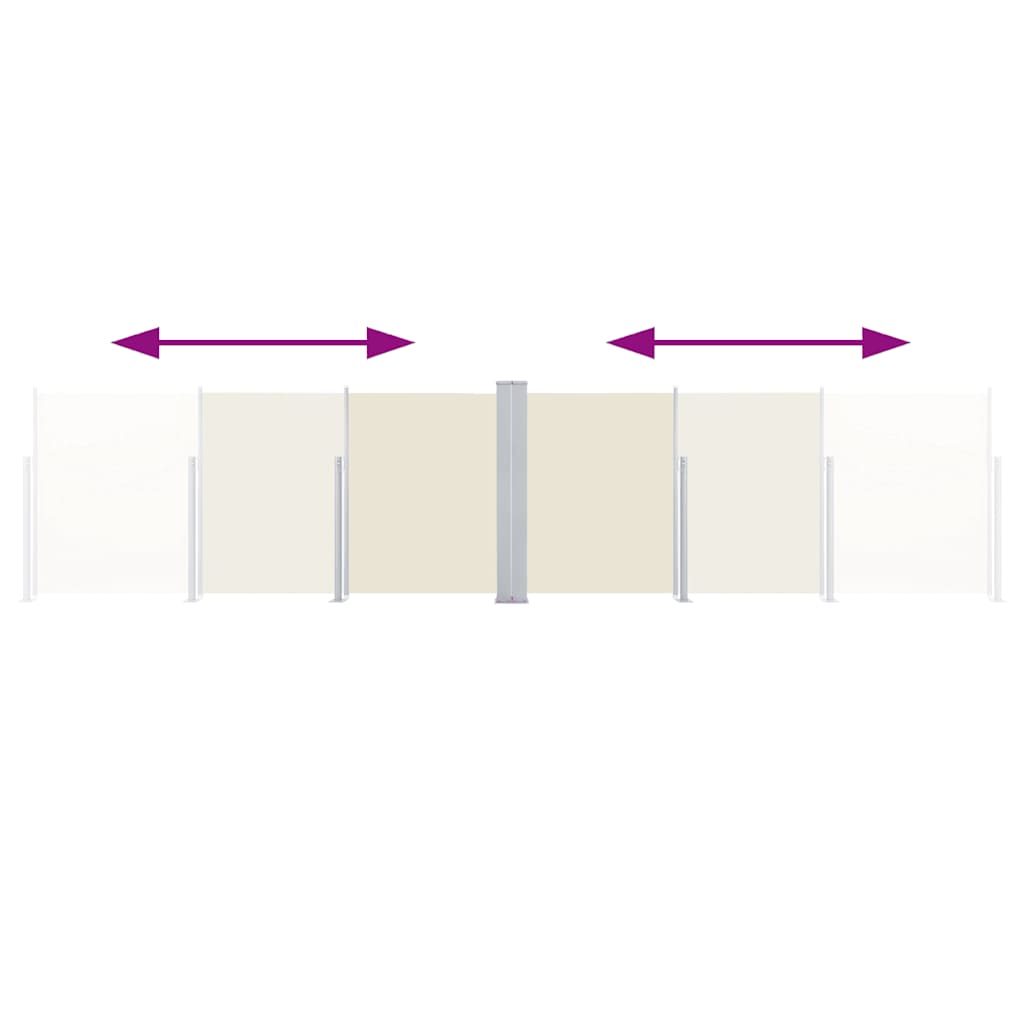 Tenda da Sole Laterale Retrattile Crema 100x600 cm - homemem39