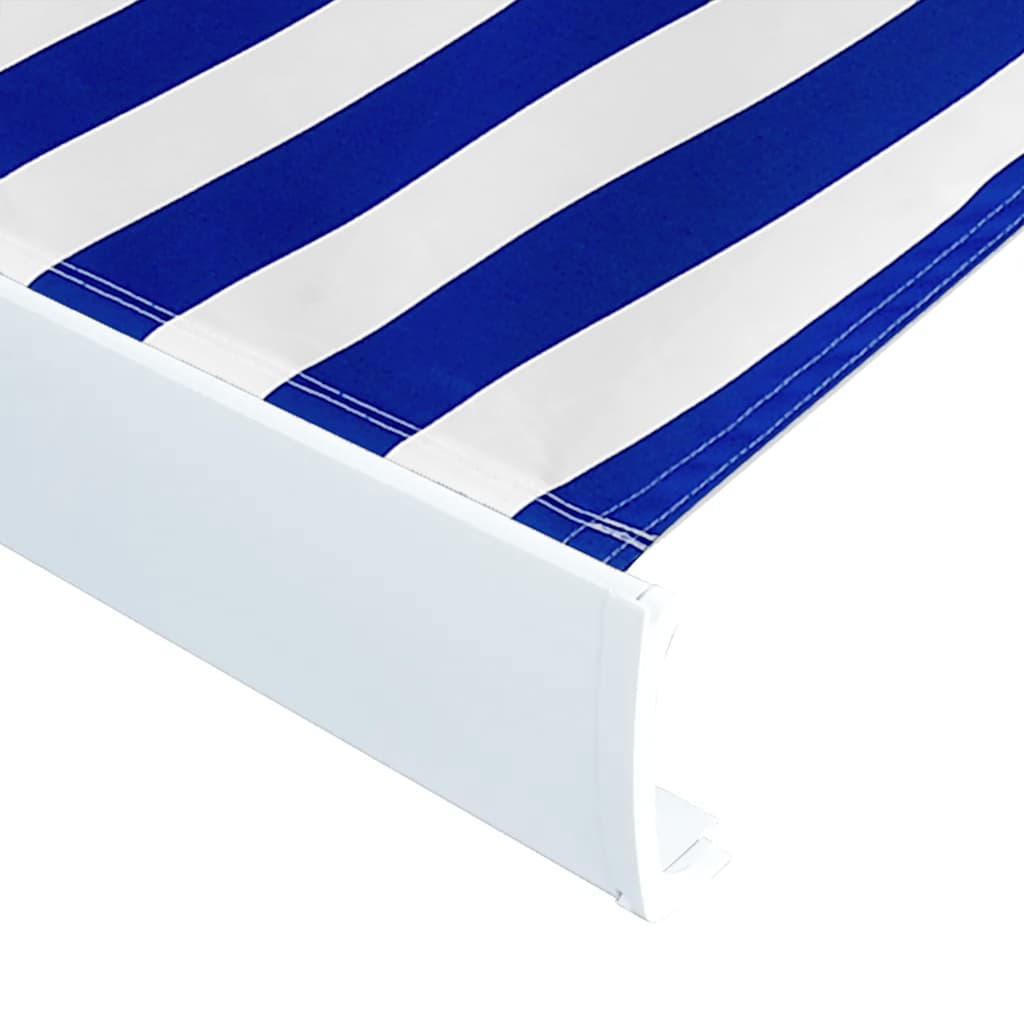 Tendone Parasole in Tela Blu e Bianco 400x300 cm | homemem39