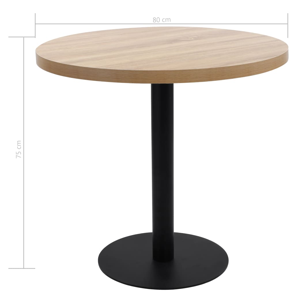 Tavolo da Bistrot Marrone Chiaro 80 cm in MDF | homemem39