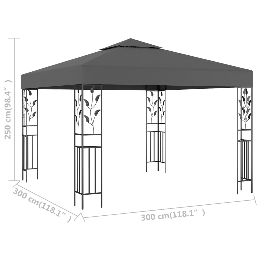 Gazebo 3x3 m Antracite | homemem39