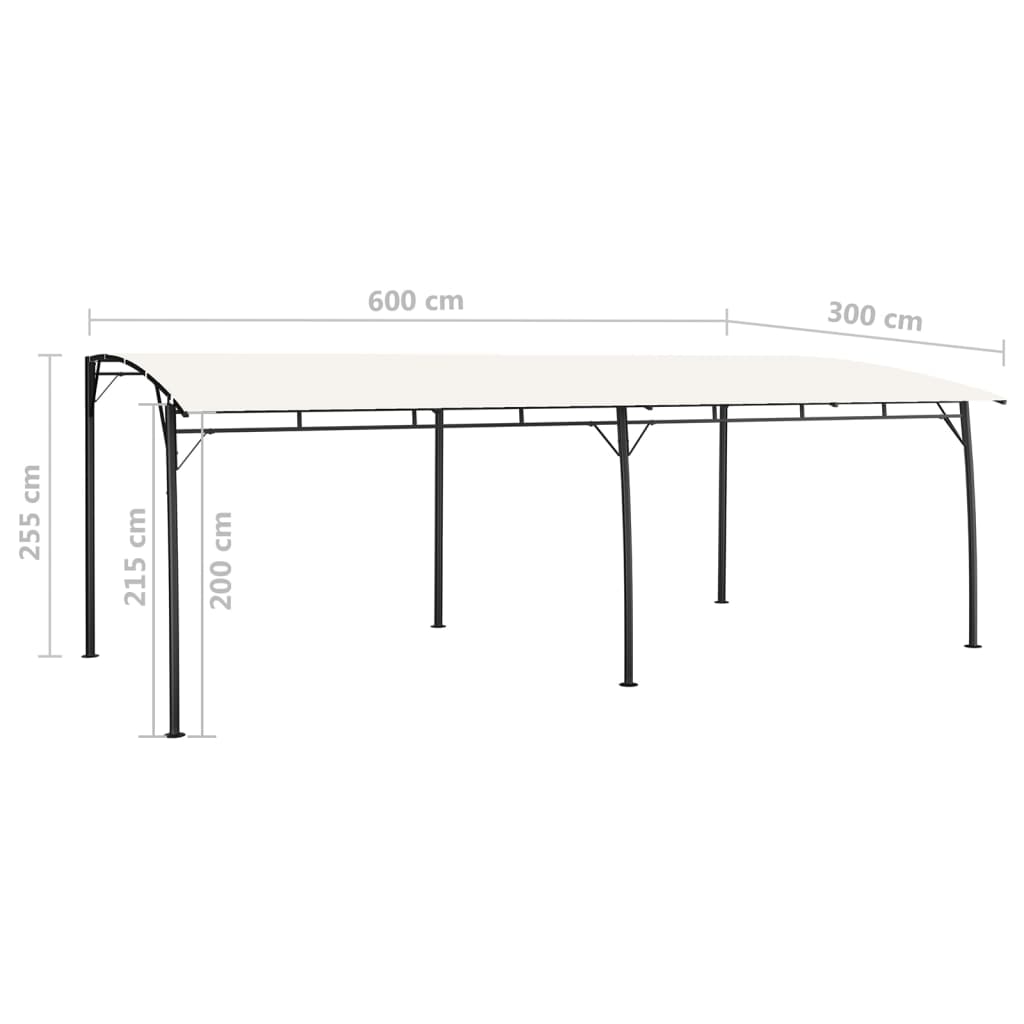Tenda Parasole da Giardino 6x3x2,55 m Crema | homemem39