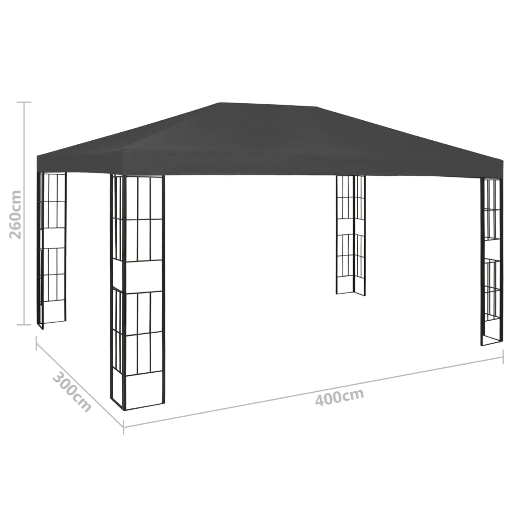 Gazebo 3x4 m Antracite | homemem39