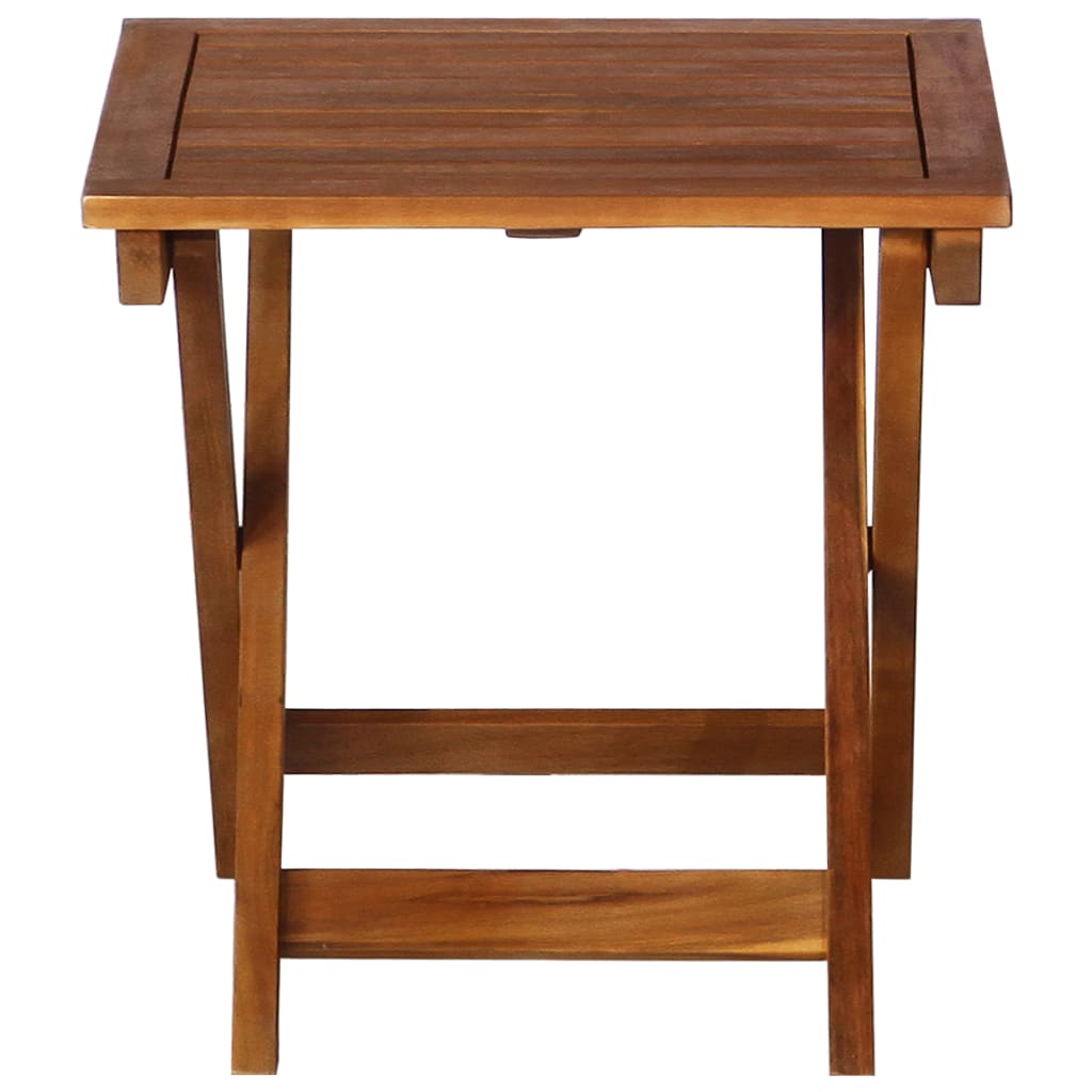 Lettino Prendisole con Tavolino Legno Massello Acacia Marrone - homemem39