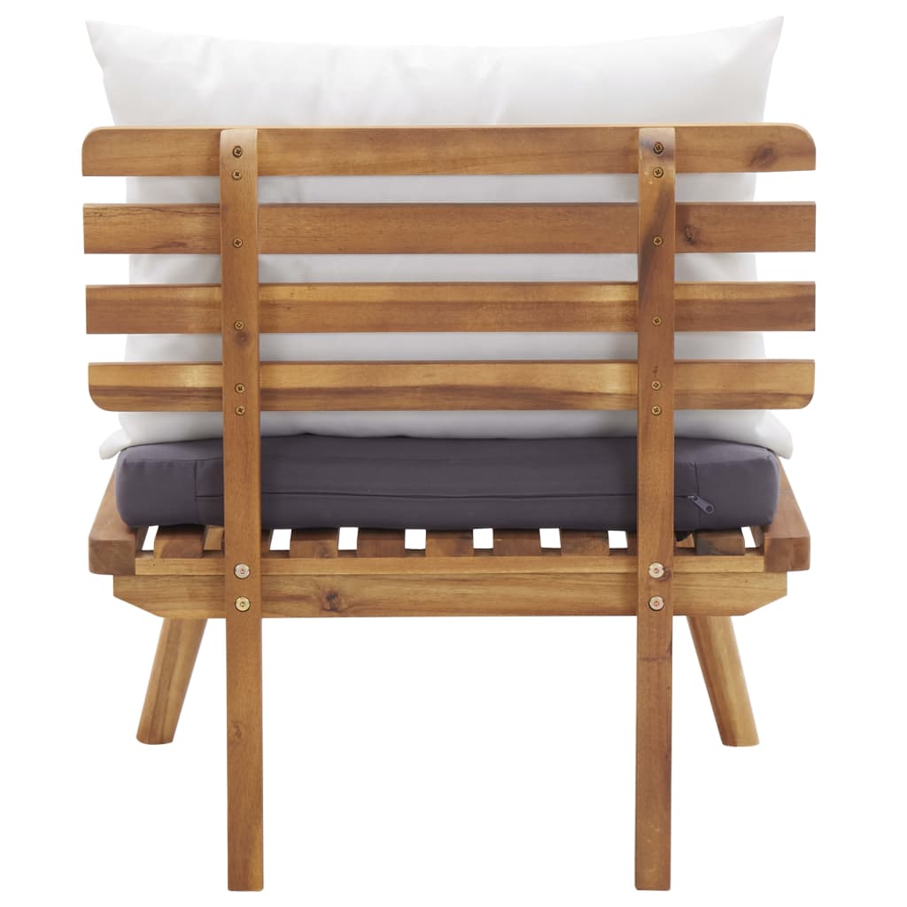 Set Divani da Giardino 4 pz con Cuscini in Massello di Acacia | homemem39