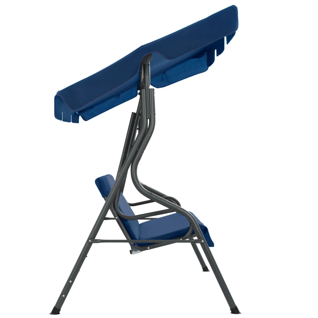 Panchina a Dondolo da Giardino Blu Scuro 170x110x153 cm Tessuto - homemem39