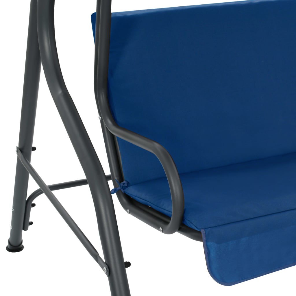 Panchina a Dondolo da Giardino Blu Scuro 170x110x153 cm Tessuto - homemem39