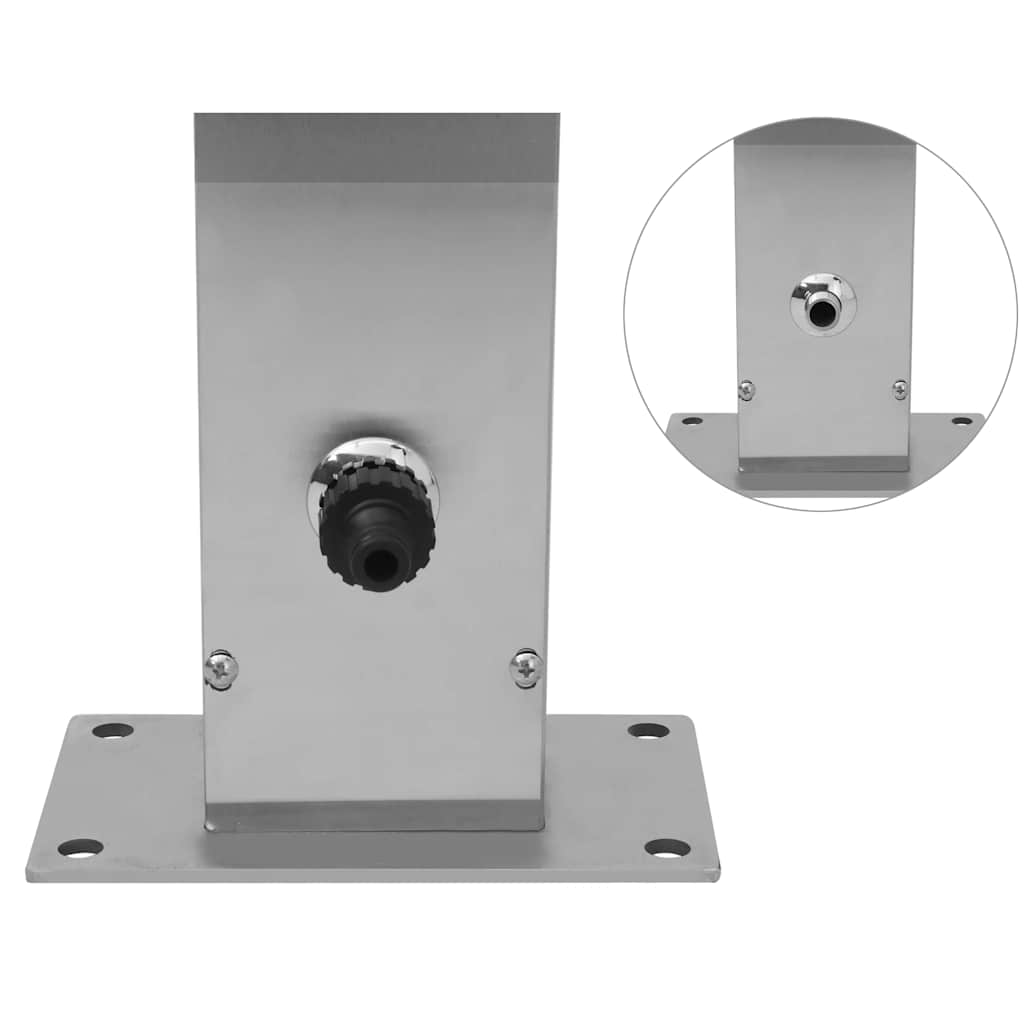 Doccia da Giardino in Acciaio Inox Quadrata