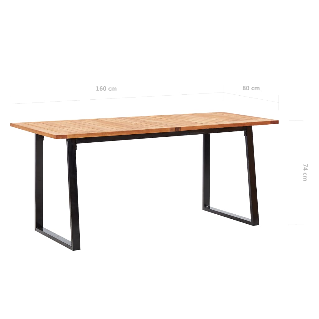 Set da Pranzo da Giardino 7 pz Grigio in Polyrattan e Acacia | homemem39