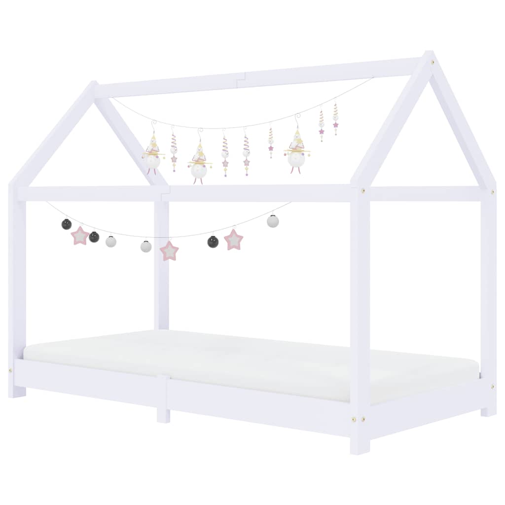 Giroletto per Bambini Bianco in Massello di Pino 70x140 cm - homemem39