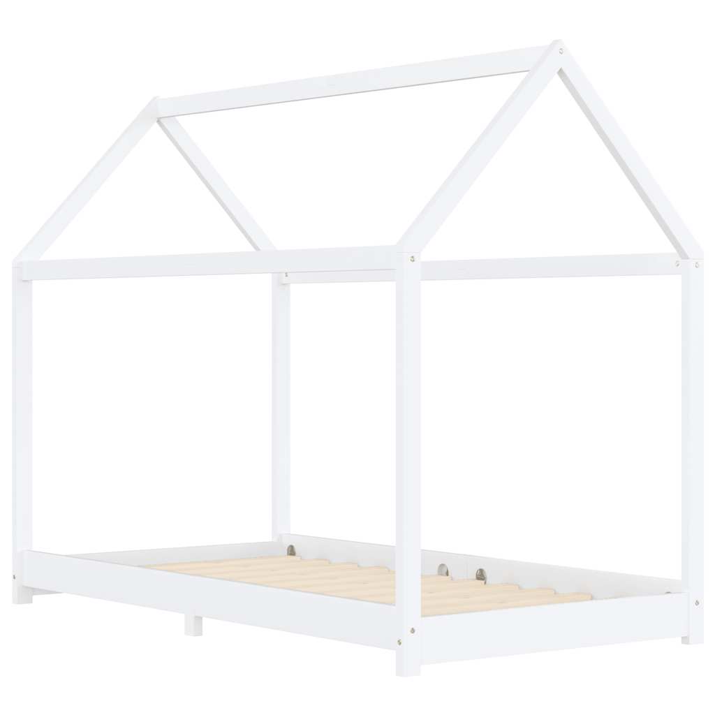 Giroletto per Bambini Bianco in Massello di Pino 90x200 cm - homemem39