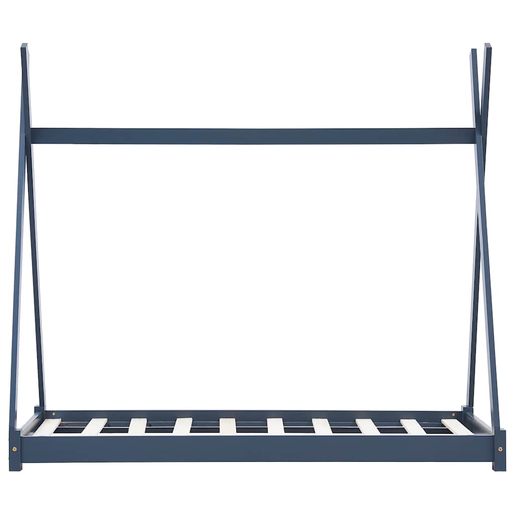 Giroletto per Bambini Grigio in Massello di Pino 70x140 cm - homemem39