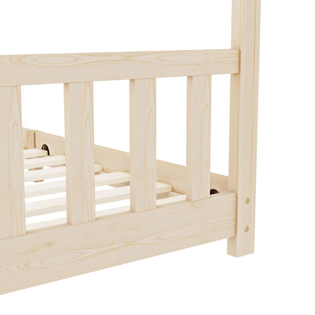 Giroletto per Bambini in Legno Massello di Pino 90x200 cm - homemem39