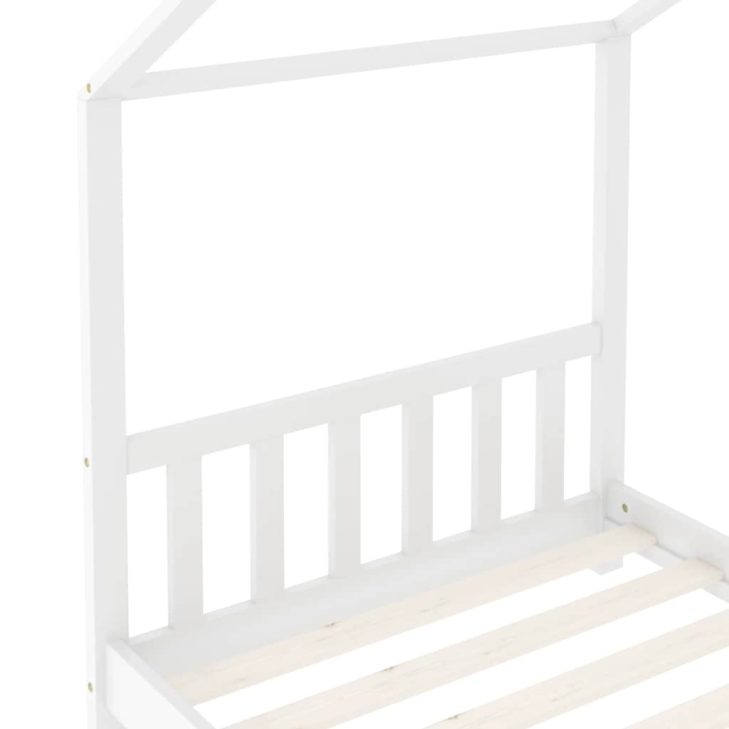 Giroletto per Bambini Bianco in Massello di Pino 70x140 cm - homemem39