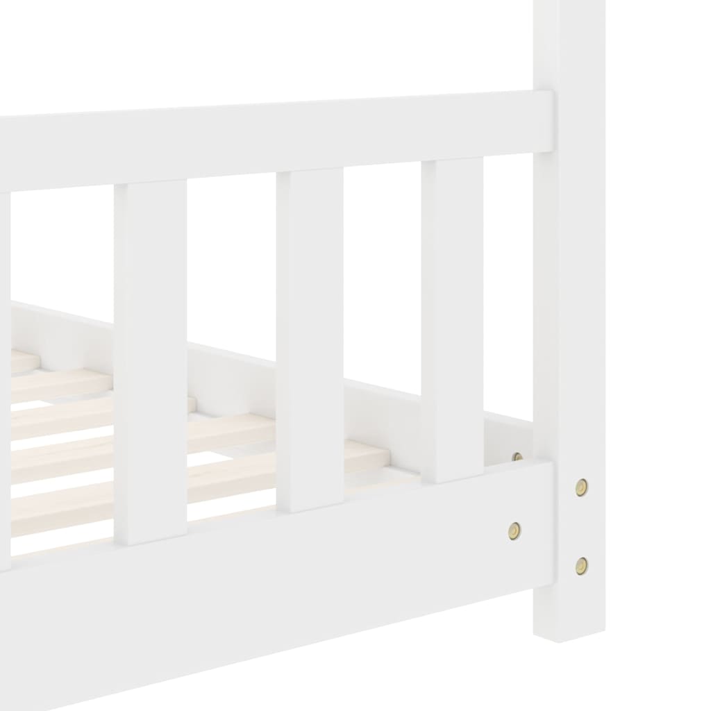 Giroletto per Bambini Bianco in Massello di Pino 70x140 cm - homemem39