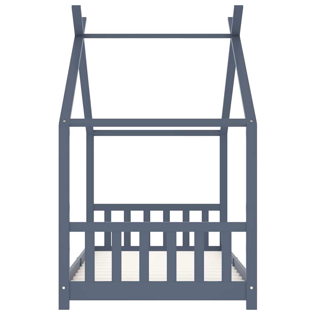 Giroletto per Bambini Grigio in Massello di Pino 90x200 cm - homemem39