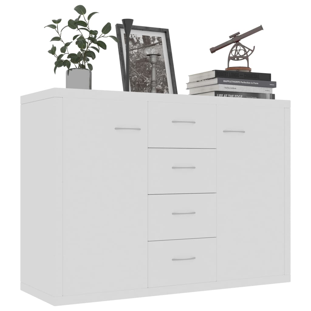 Credenza Bianca 88x30x65 cm in Legno Multistrato - homemem39