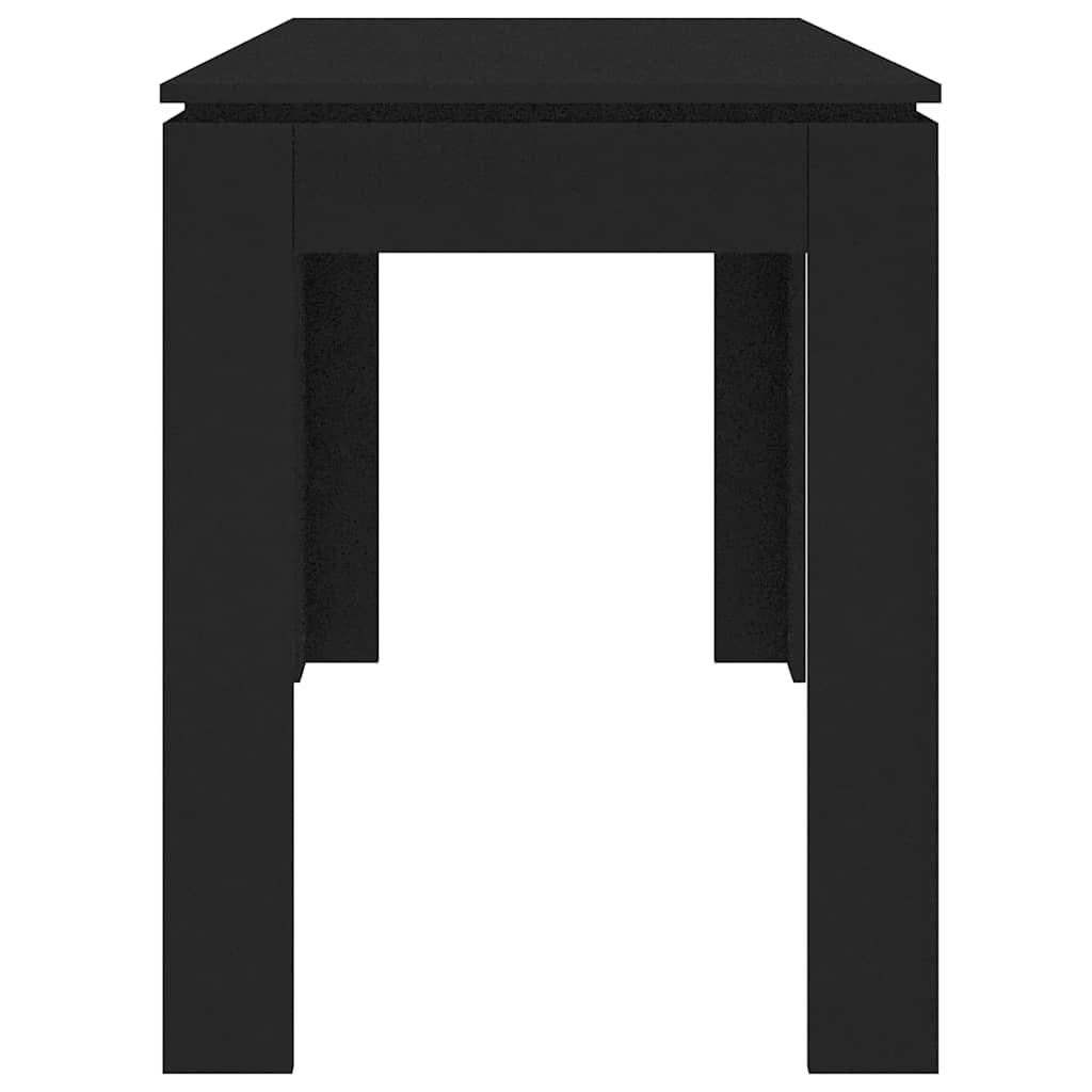Tavolo da Pranzo Nero 120x60x76 cm in Legno Multistrato - homemem39