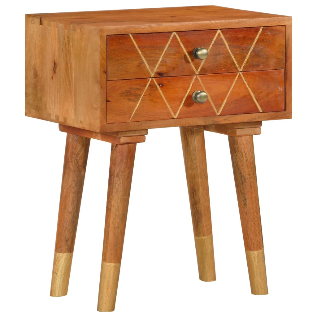 Comodino 40x30x58 cm in Legno Massello di Mango | homemem39