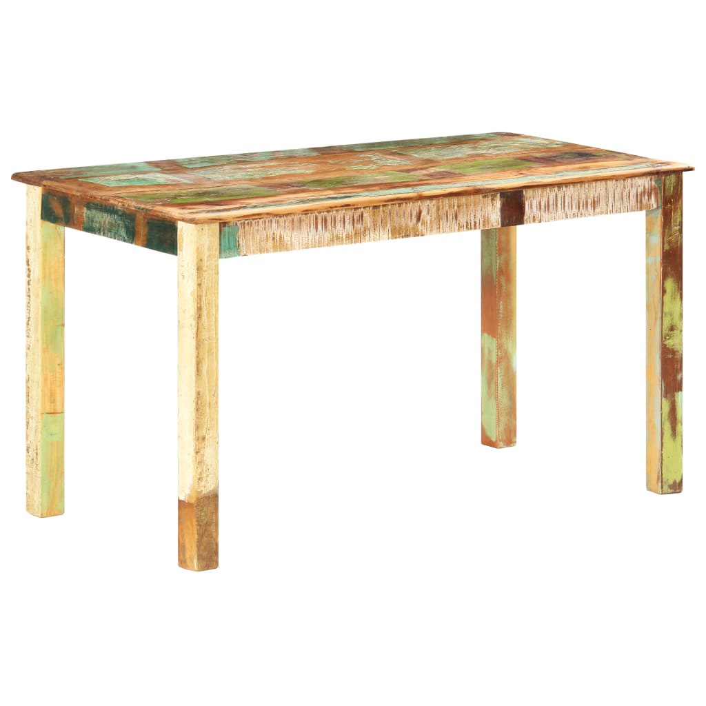 Tavolo da Pranzo in Legno Massello di Recupero 140x70x76 cm | homemem39