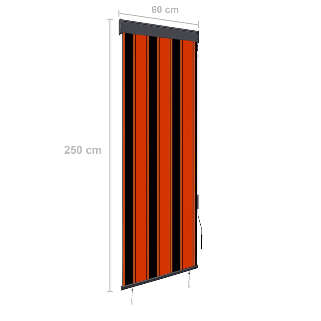 Tenda a Rullo per Esterni 60x250 cm Arancione e Marrone - homemem39