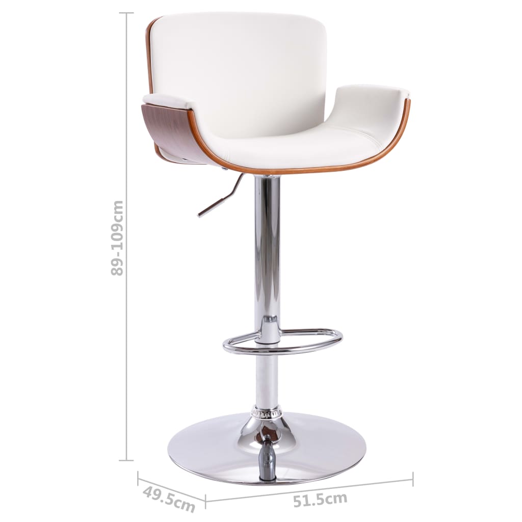 Sgabello da Bar Bianco in Similpelle | homemem39