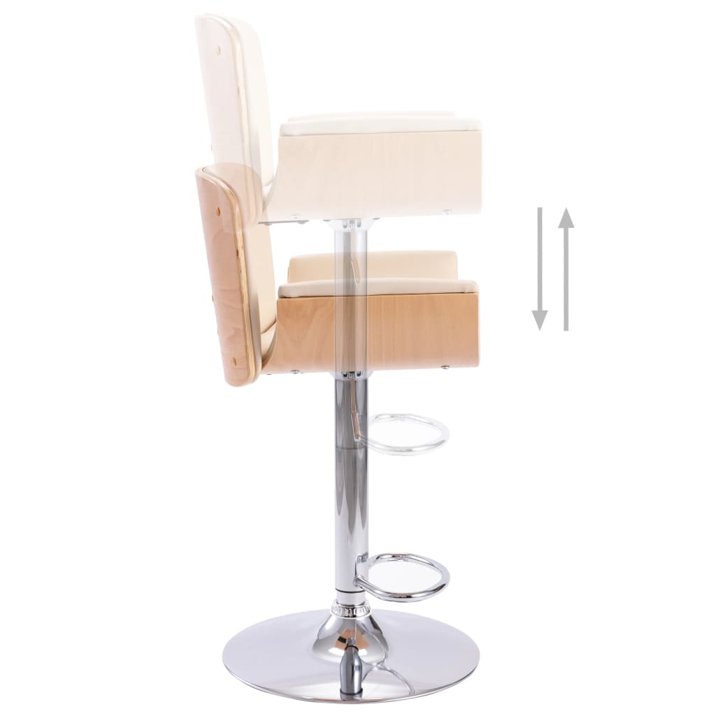 Sgabello da Bar Crema in Similpelle - homemem39
