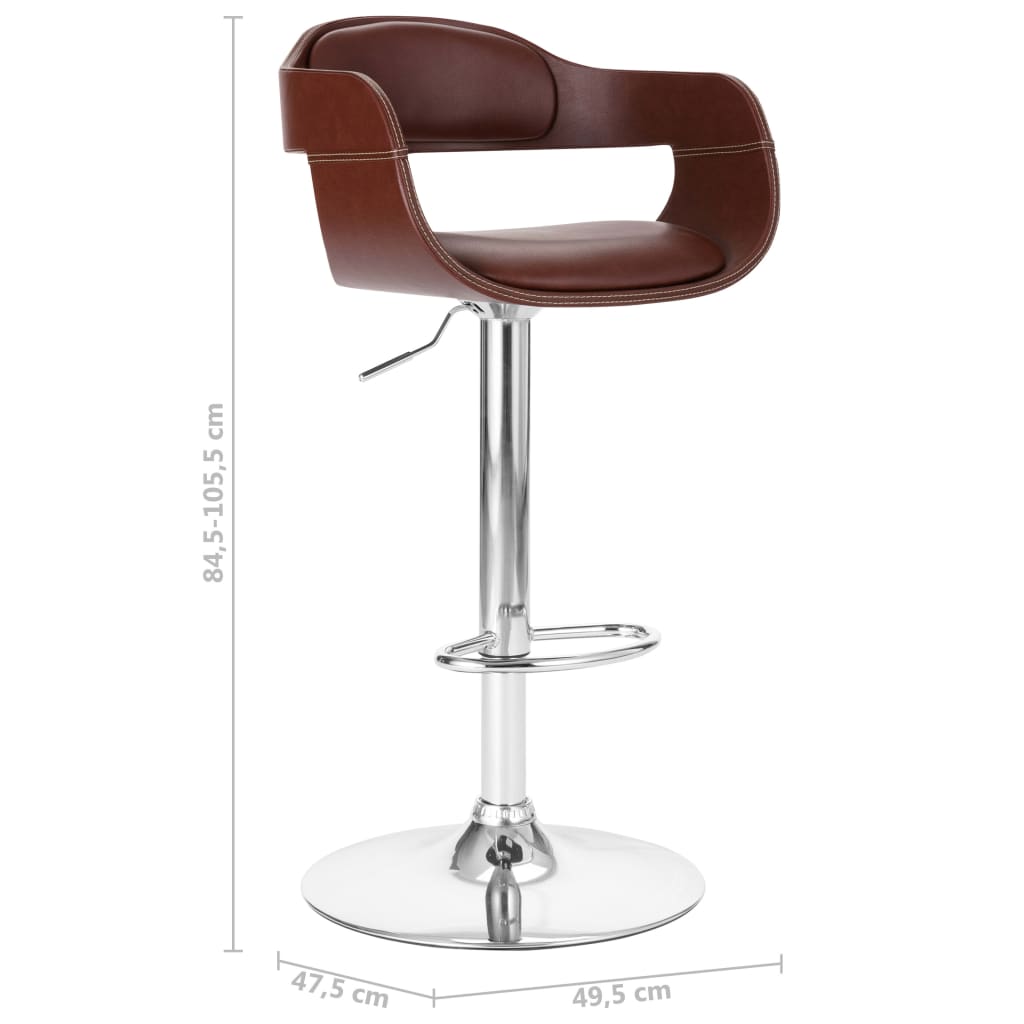Sgabello da Bar Marrone in Similpelle | homemem39