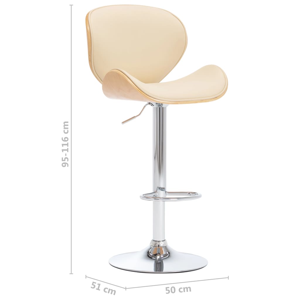 Sedia da Bar Crema in Similpelle - homemem39