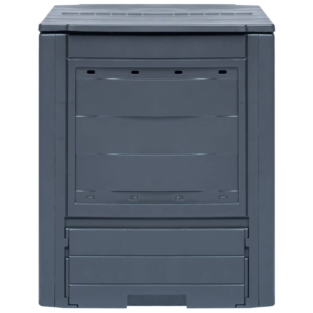 Compostiere per Giardino 2 pz Grigio 60x60x73 cm 520 L - homemem39
