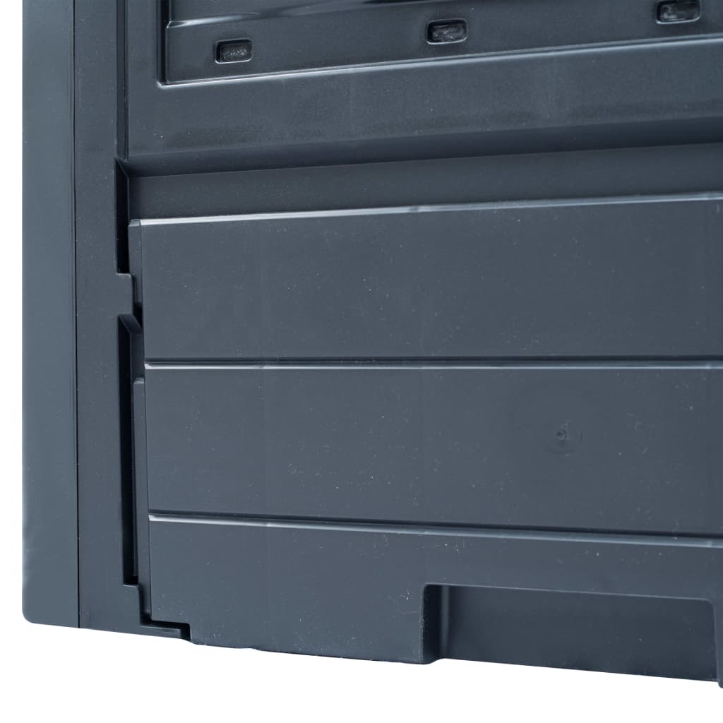 Compostiere per Giardino 3 pz Grigio 60x60x73 cm 780 L - homemem39