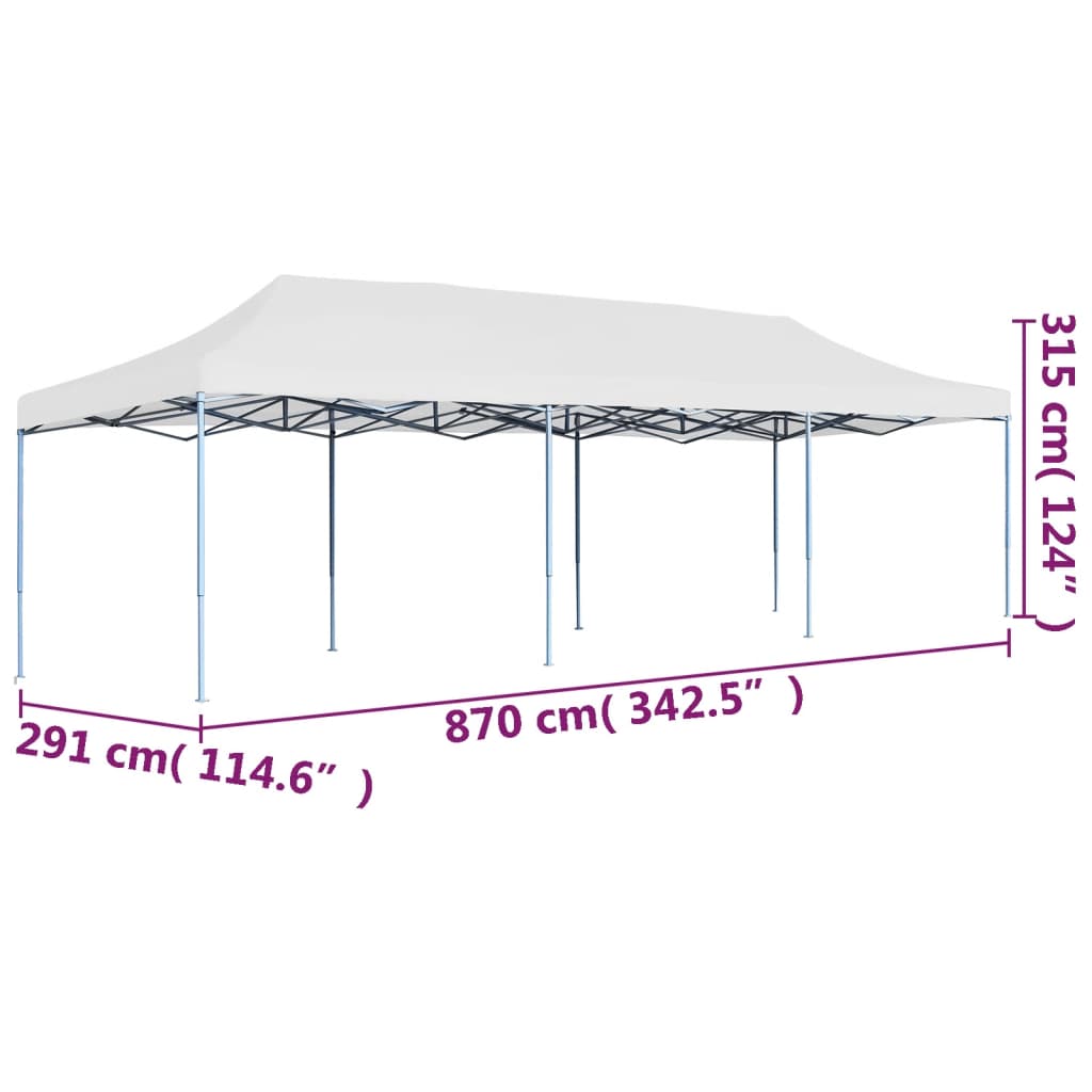 Tenda Pieghevole Pop-Up 3x9 m Bianca | homemem39