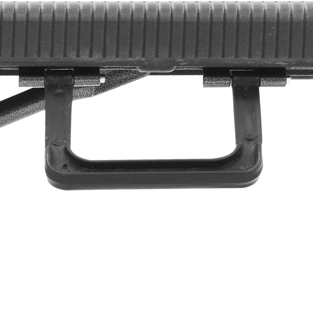 Panchine da Giardino Pieghevoli 2 pz 180 cm in HDPE Nere - homemem39