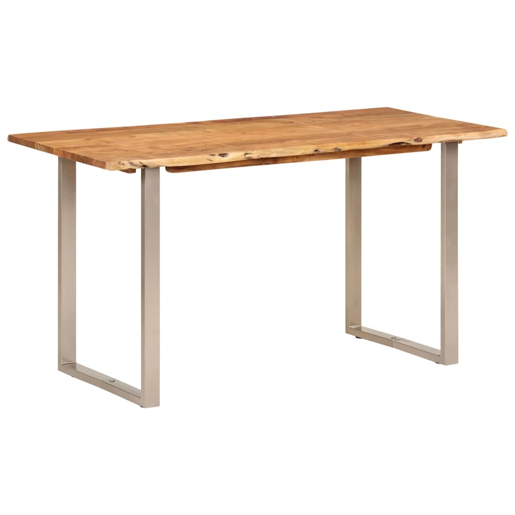 Tavolo da Pranzo 140x70x76 cm in Legno Massello di Acacia