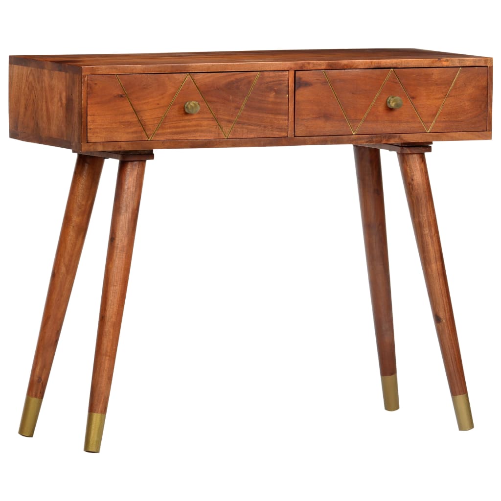 Tavolo Consolle 90x35x76 cm in Legno Massello d'Acacia - homemem39