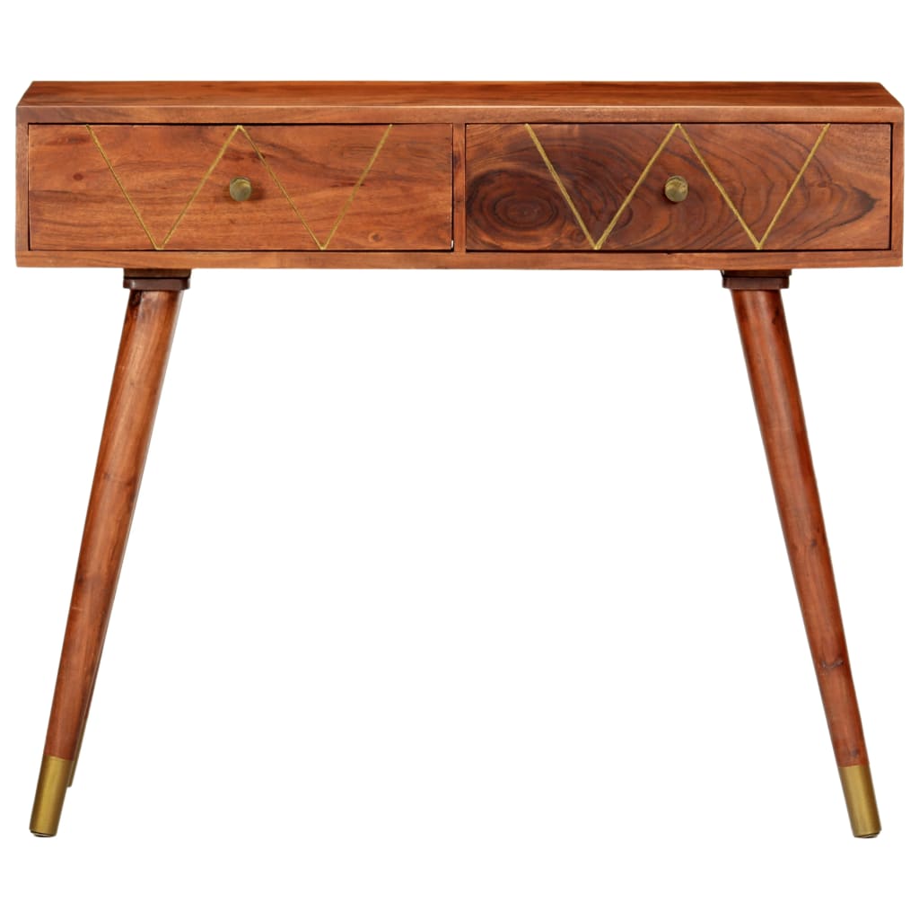Tavolo Consolle 90x35x76 cm in Legno Massello d'Acacia - homemem39