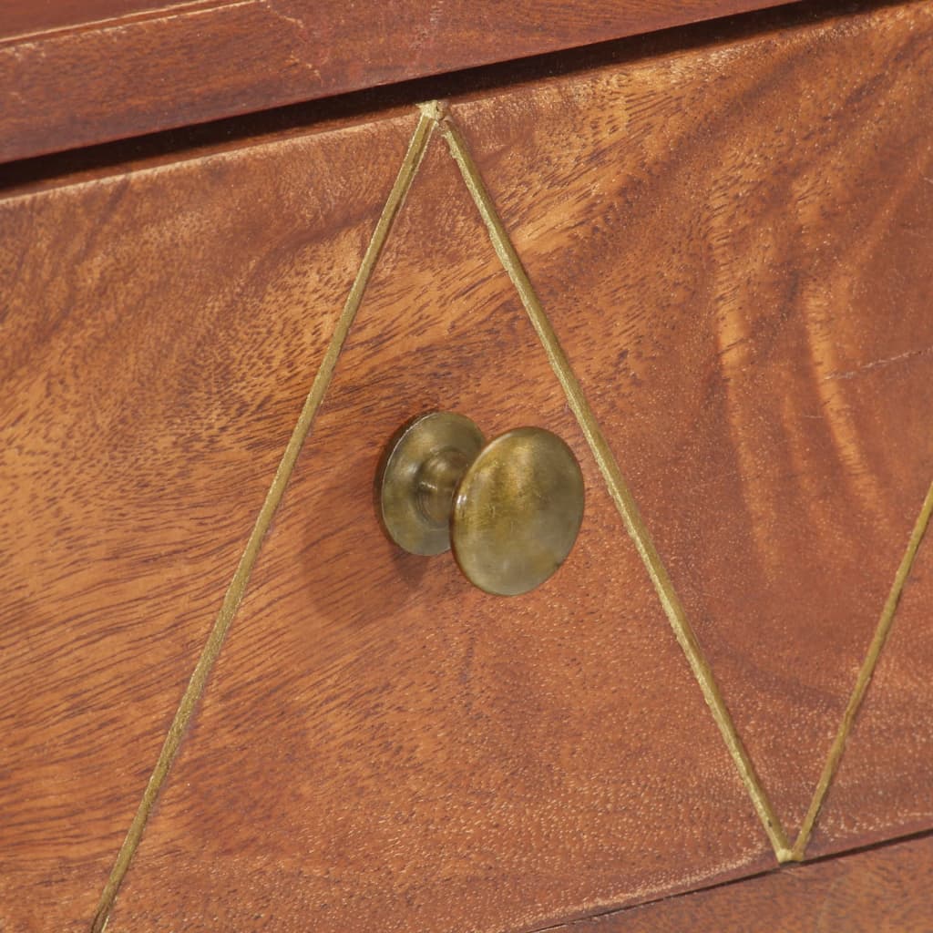 Tavolo Consolle 90x35x76 cm in Legno Massello d'Acacia - homemem39