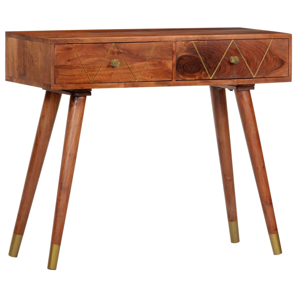 Tavolo Consolle 90x35x76 cm in Legno Massello d'Acacia - homemem39