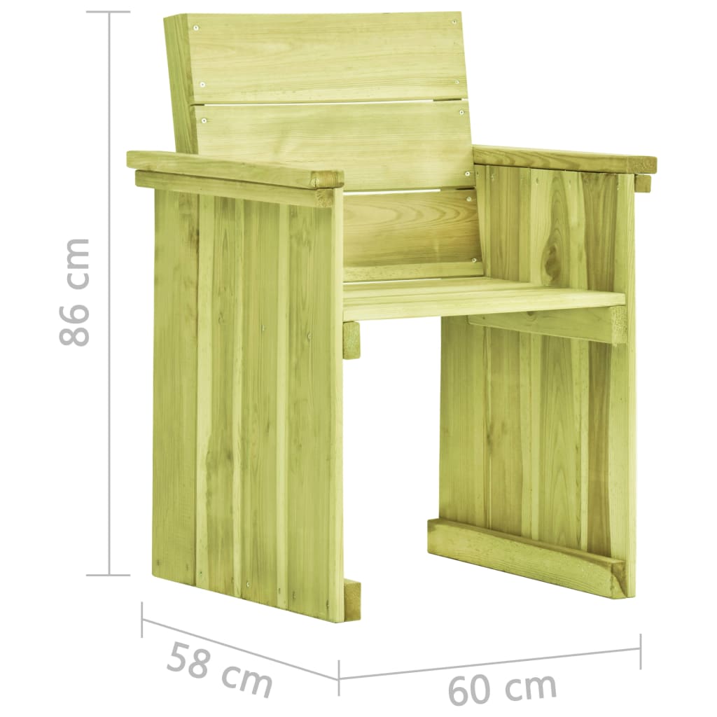 Sedia da Giardino in Legno di Pino Impregnato | homemem39