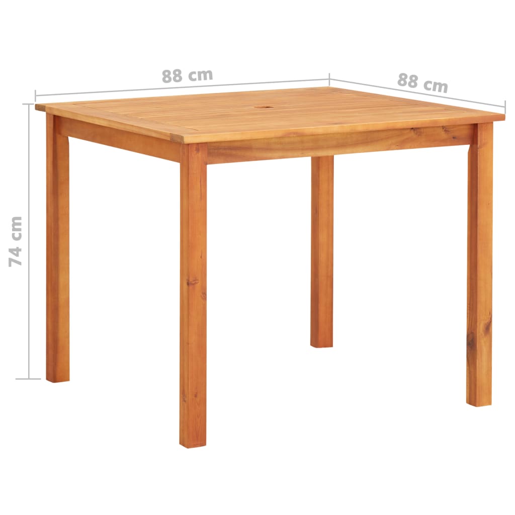 Set da Pranzo da Giardino 5 pz con Cuscini Massello di Acacia