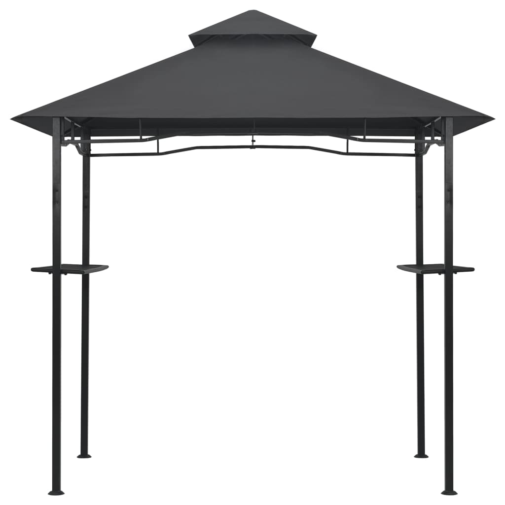Gazebo per Barbecue 240x150x255 cm Antracite in Acciaio - homemem39