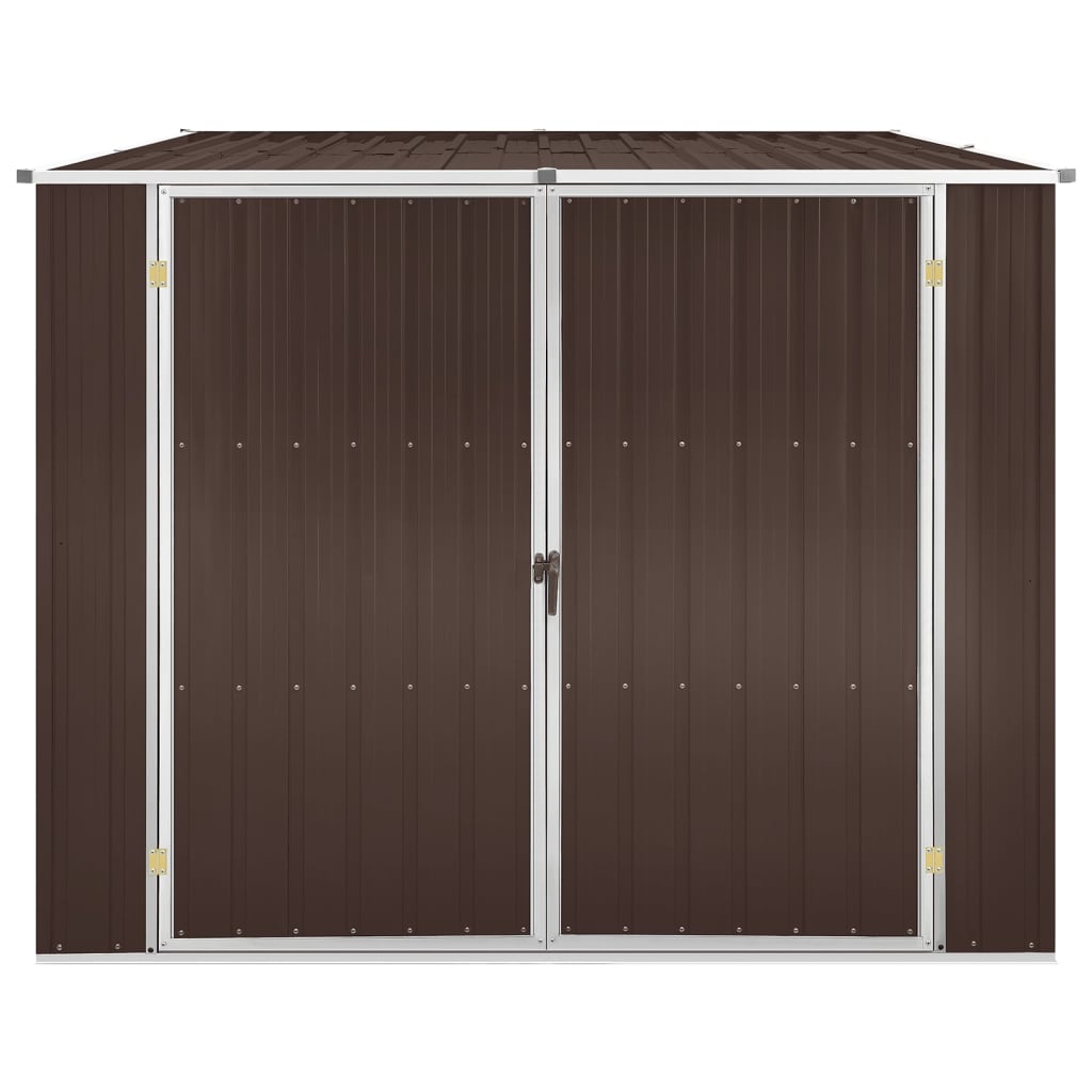 Capanno da Giardino Marrone 195x198x159 cm in Acciaio Zincato - homemem39