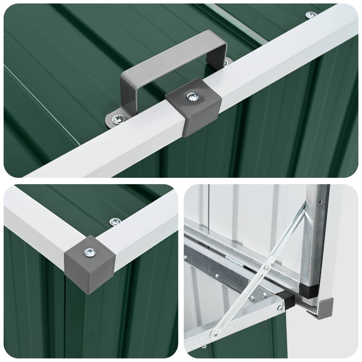 Baule da giardino verde 109x67x65 cm | homemem39