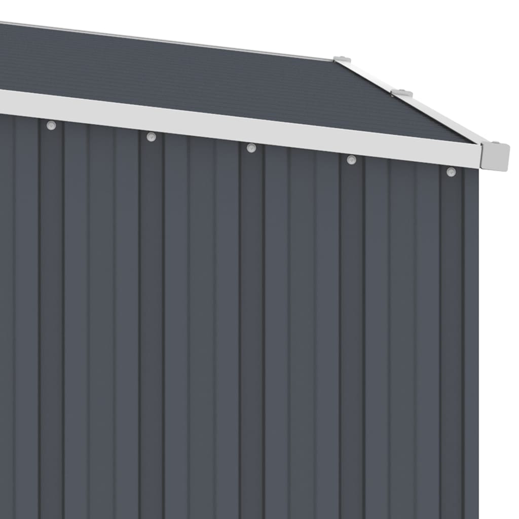 Capanno per Legna Antracite 245x98x159 cm in Acciaio Zincato - homemem39