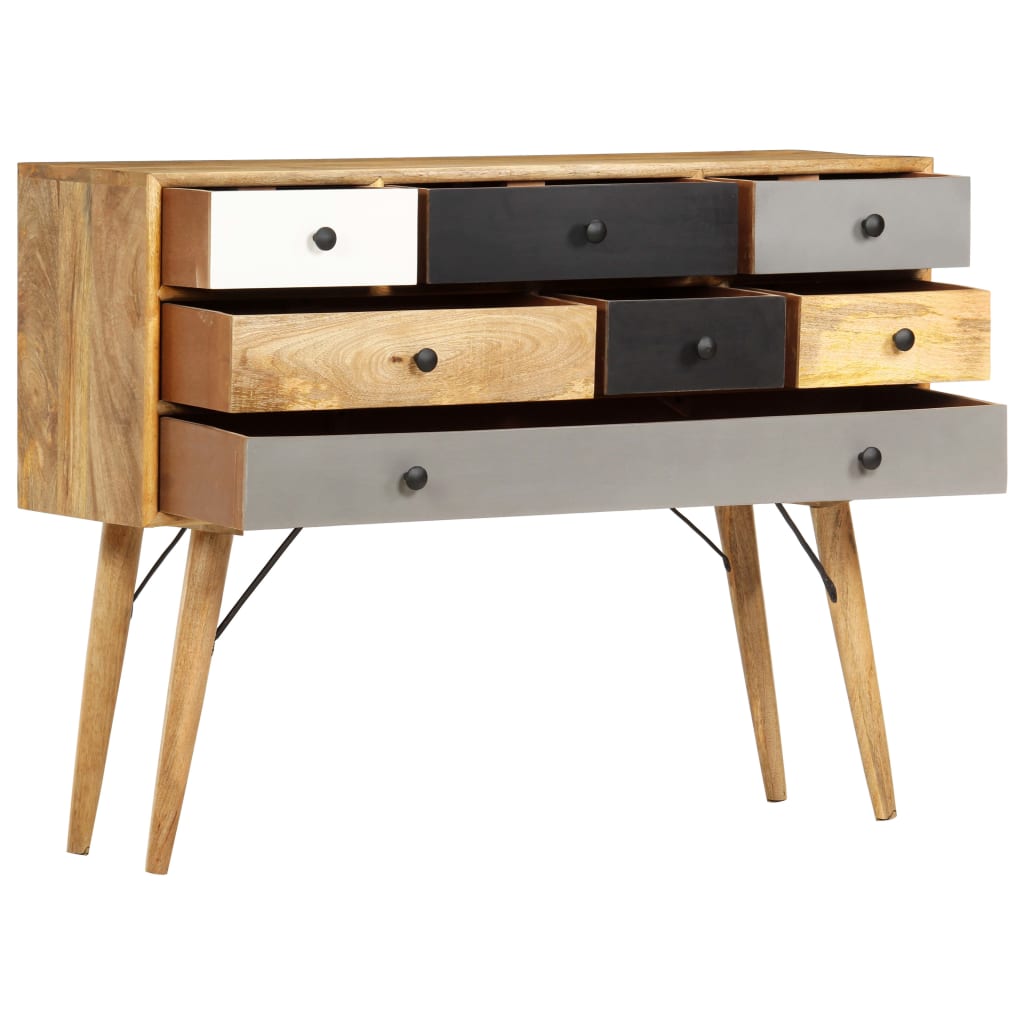 Credenza 110x30x82 cm in Legno Massello di Mango