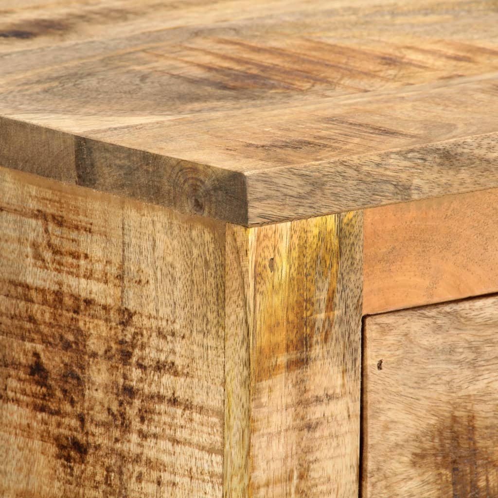 Armadietto con Ruote 70x40x75 cm in Legno Massello di Mango - homemem39