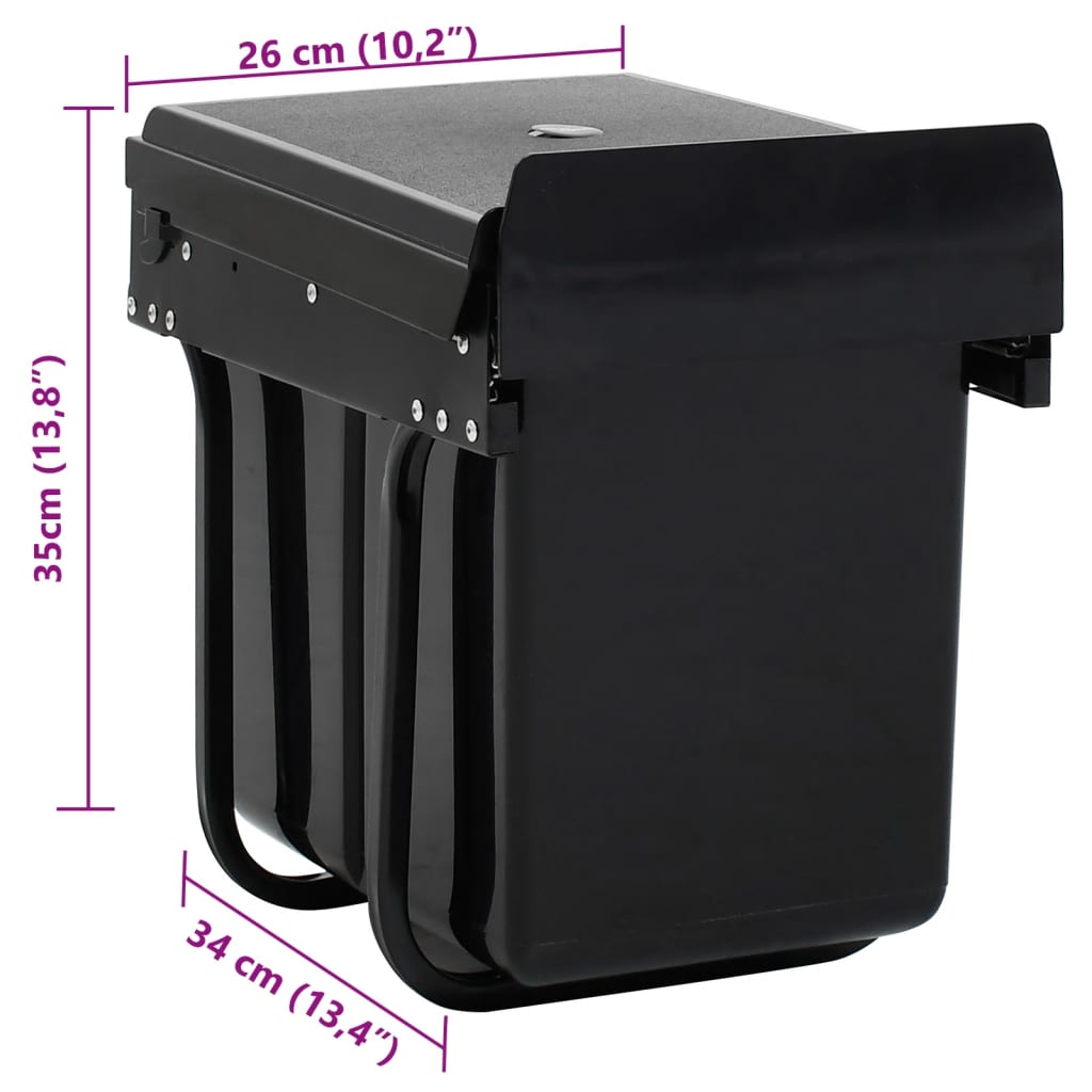 Cestino Estraibile per Mobile Cucina Chiusura Ammortizzata 20L | homemem39