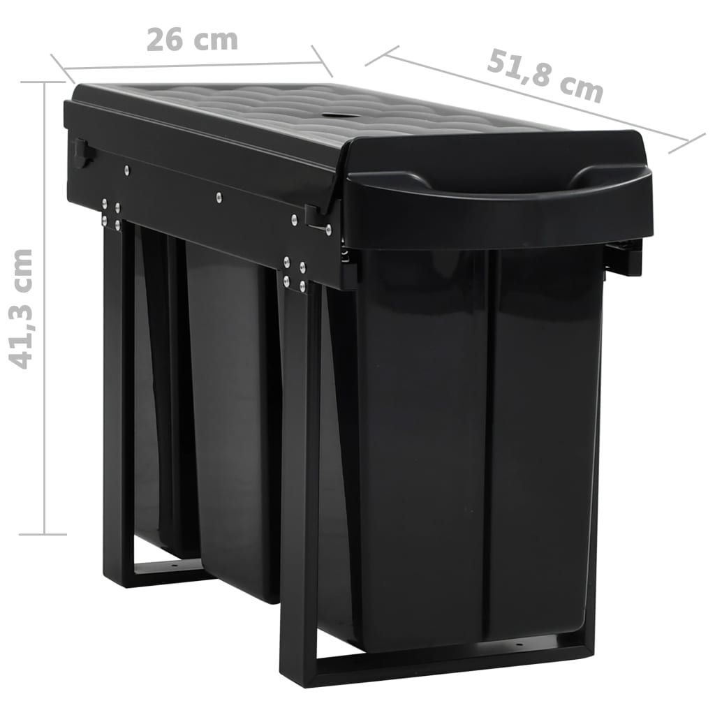 Cestino Estraibile per Mobile Cucina Chiusura Ammortizzata 36L | homemem39