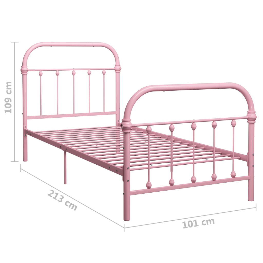 Giroletto Rosa in Metallo 90x200 cm | homemem39
